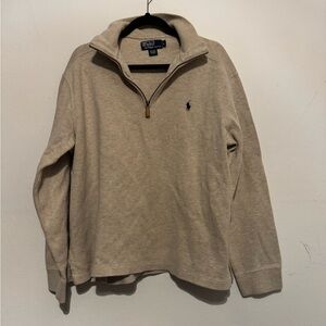 Polo by Ralph Lauren Men's Tan Zip-Up Sweater